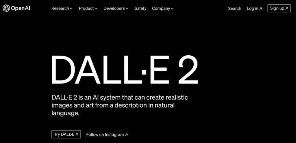 Dall-e website