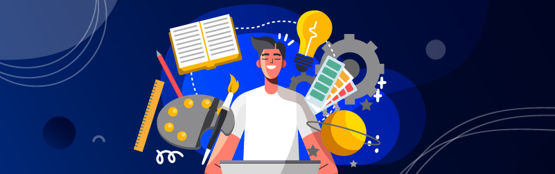 illustration of graphic designer