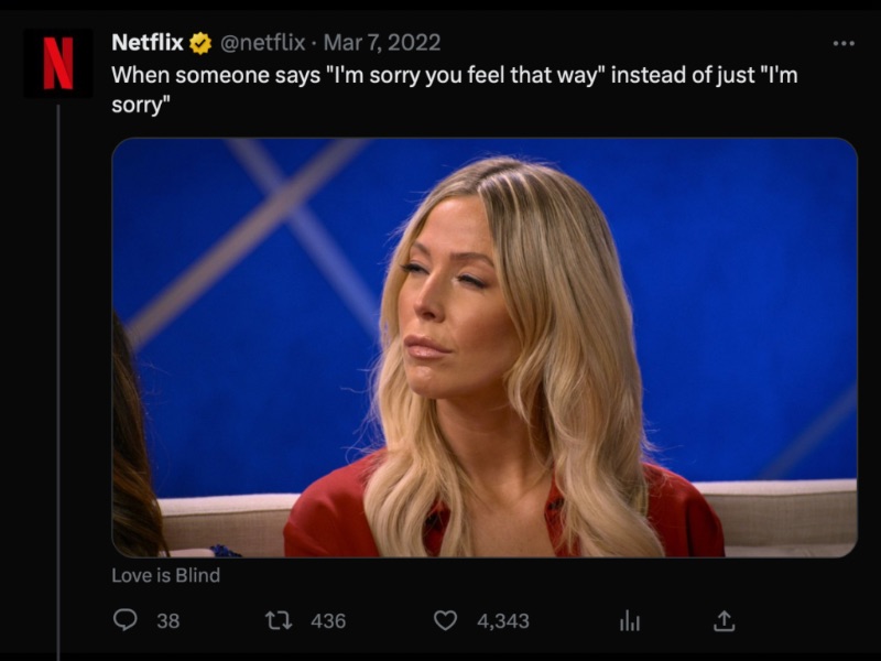 Netflix social media brand strategy sharing screenshots on Twitter