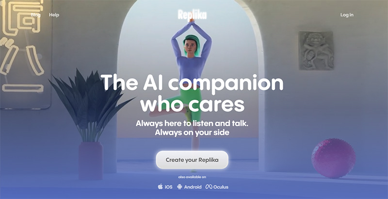 AI website homepage