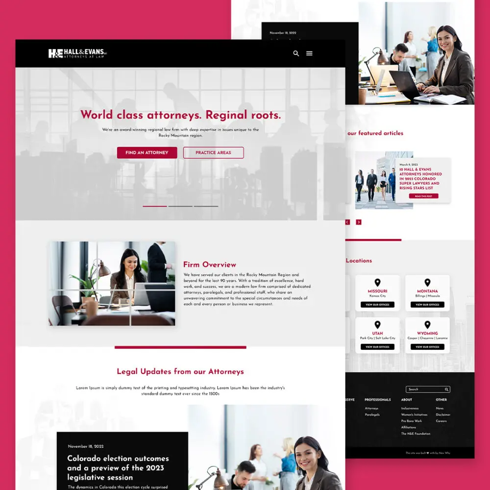 Hall & Evans – UX/UI