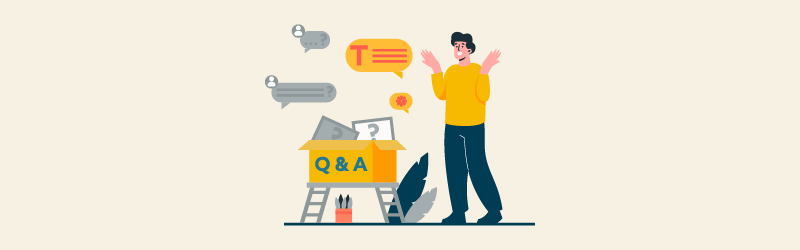 illustration of person Q&A