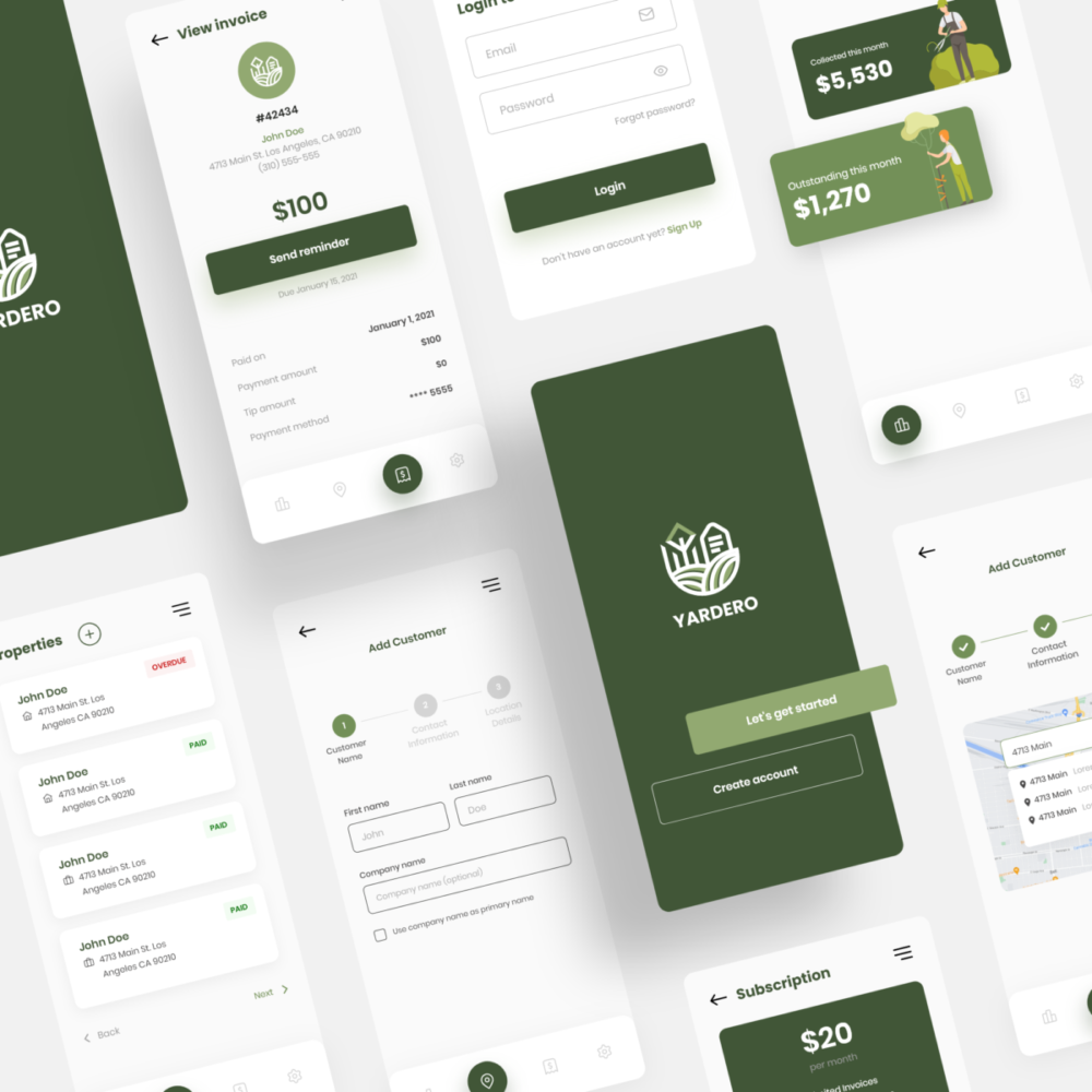 Yardero – UX/UI