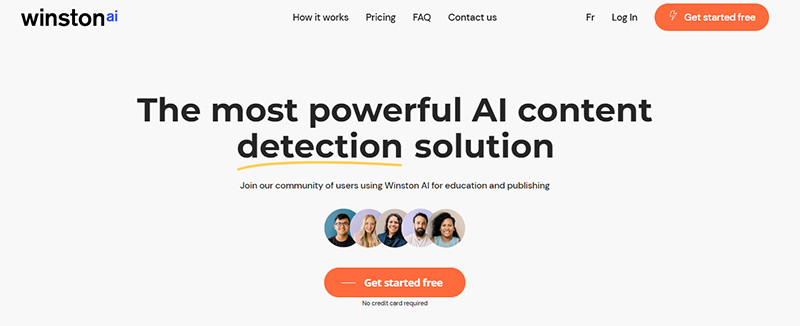 AI detector tool homepage