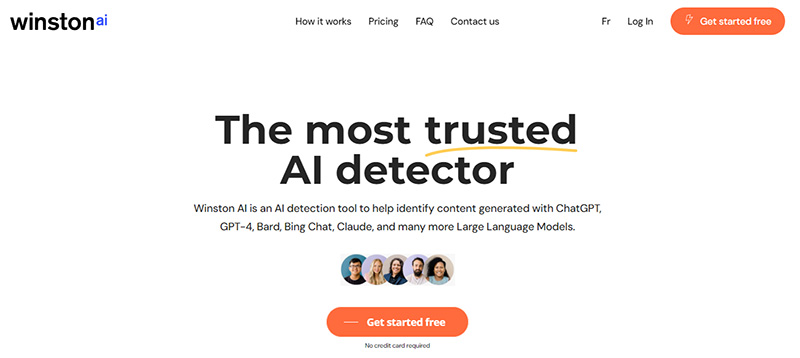 AI content detector homepage