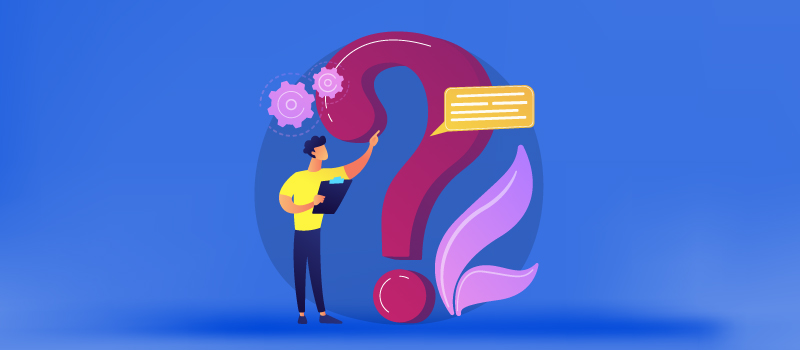 illustration of big question mark
