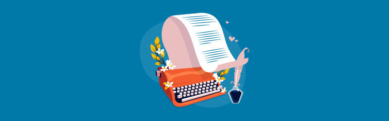 illustration of typewriter