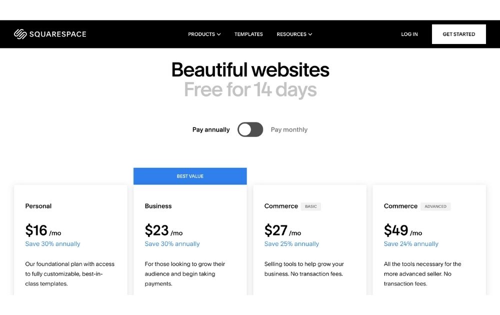 Squarespace rates