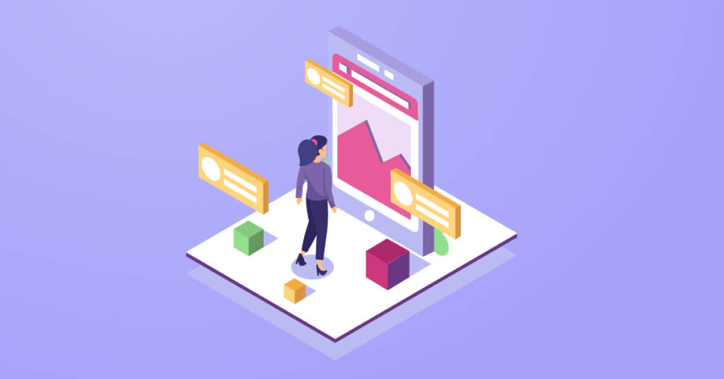 illustration of ecommerce shopper