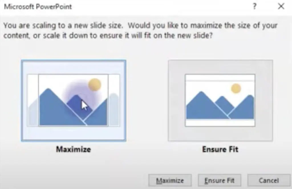 PowerPoint interface