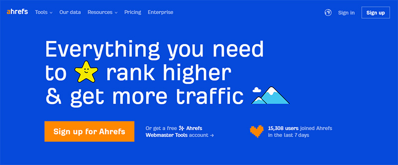 Ahrefs interface