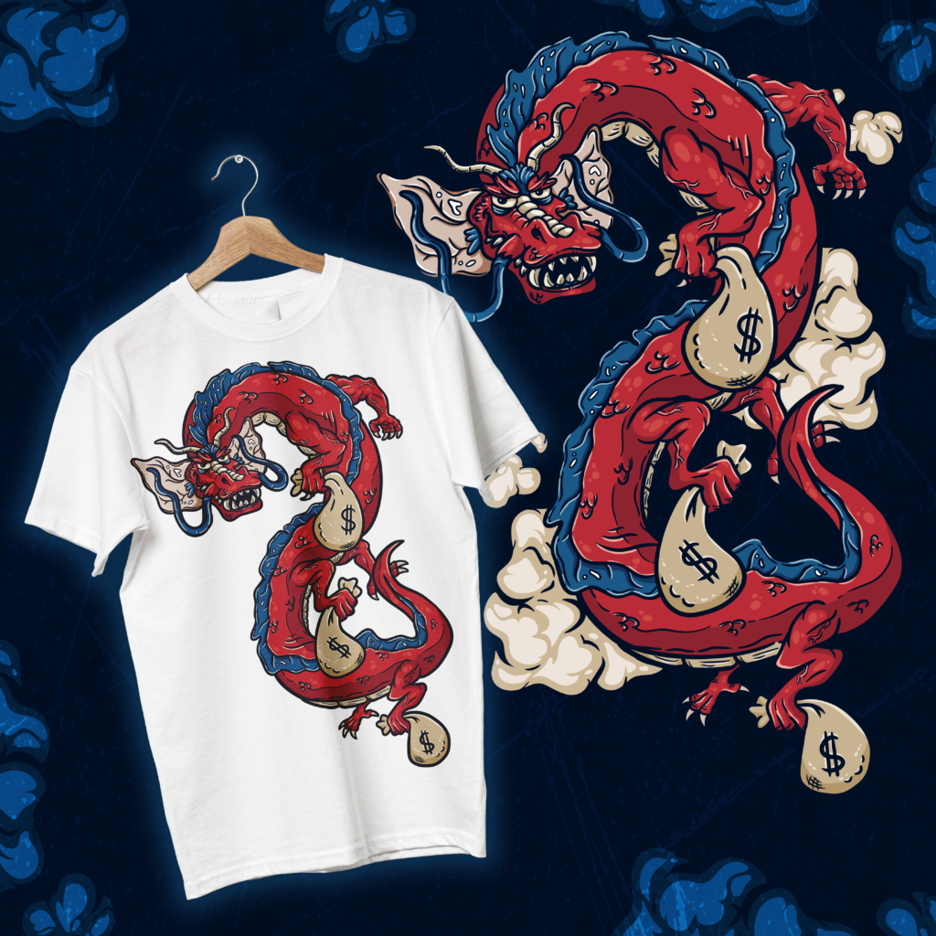 Dragon - T-shirt - Unlimited Graphic Design Service