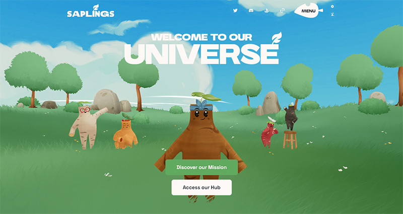 animation website homepage