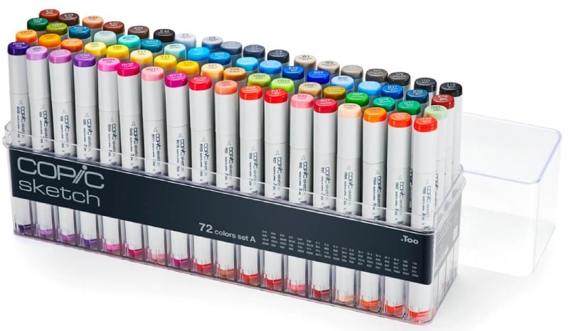Arteza Professional EverBlend Dual Tip Ultra Artist Brush Sketch Markers,  Assorted Colors, Alcohol-Based, Replaceable Tips - 144 Pack
