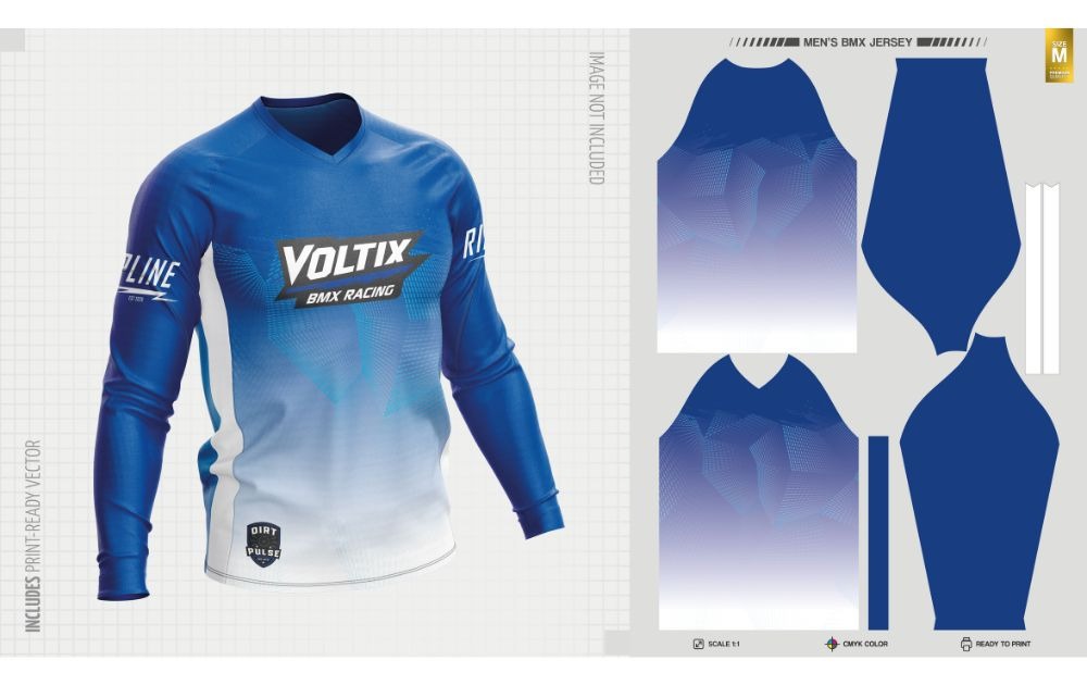 cool vector designs BMX jersey