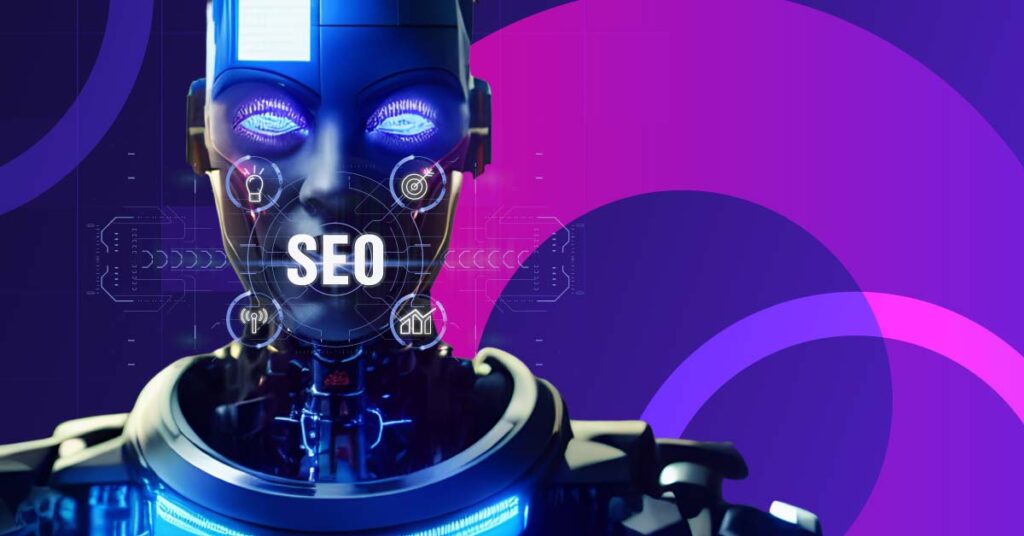 ai for seo robot graphic