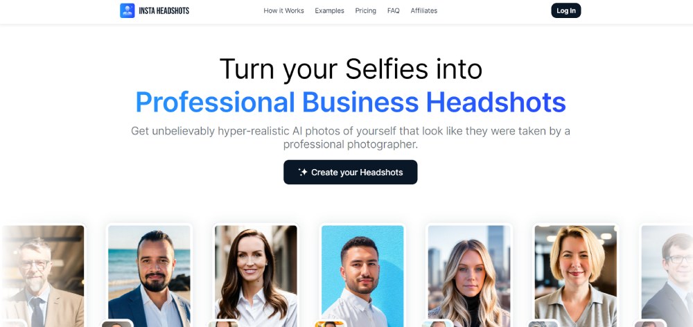 insta headshot webpage