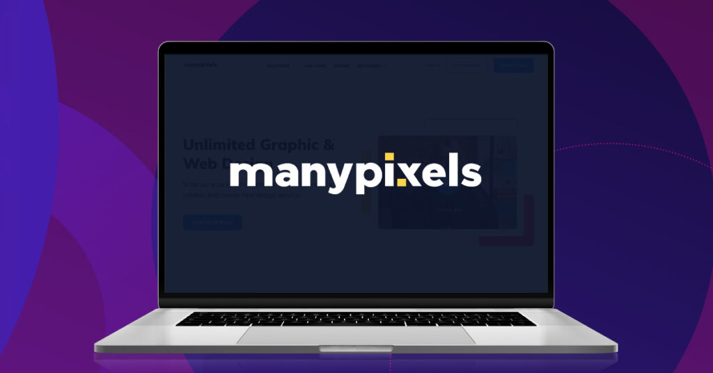 manypixels logo on a laptop