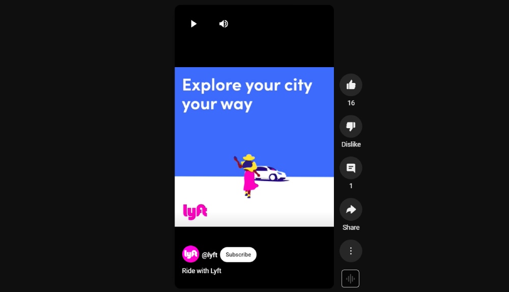 lyft youtube ad screenshot