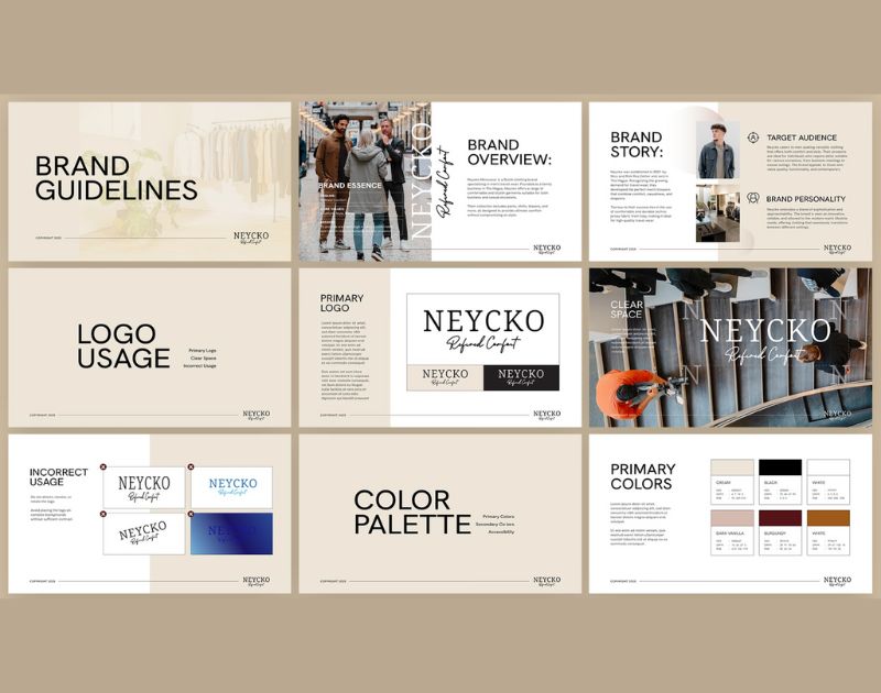 Brand guidelines example by Penji