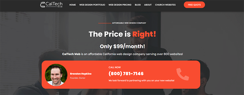 caltech affordable web design services
