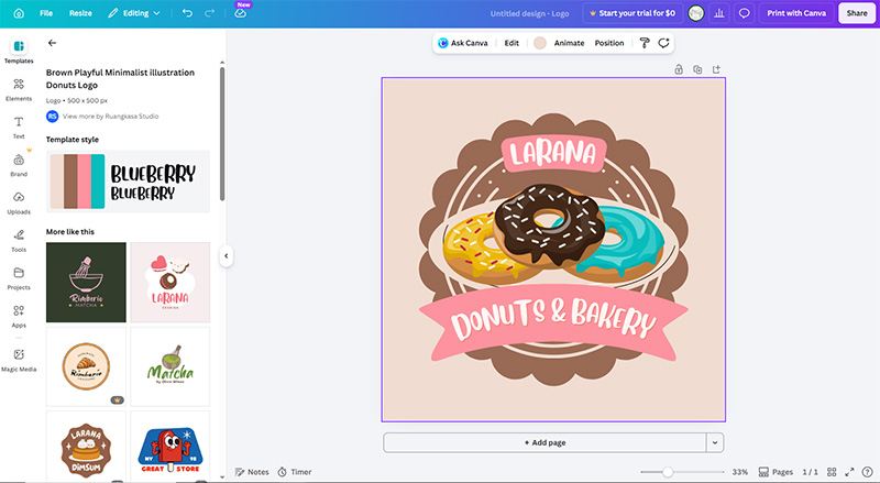 Graphic design services
