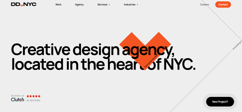 ddnyc landing page agency home page