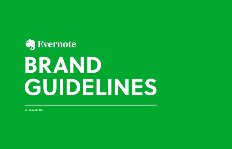 evernote brand guide title page