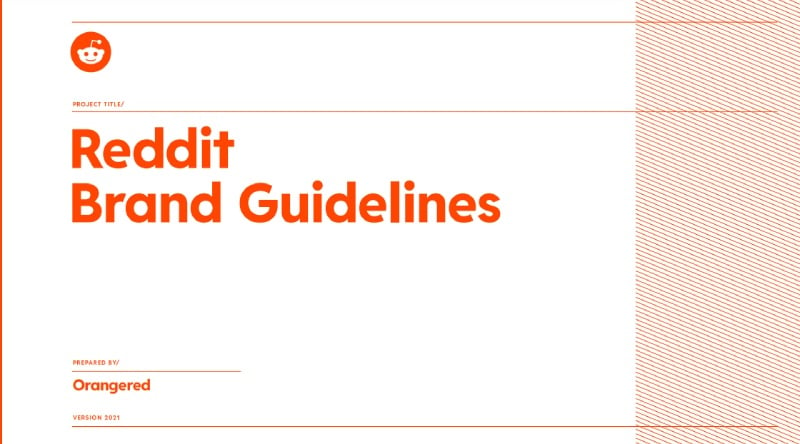 reddit brand guide title page