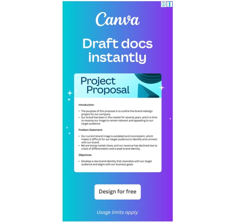 canva banner ad