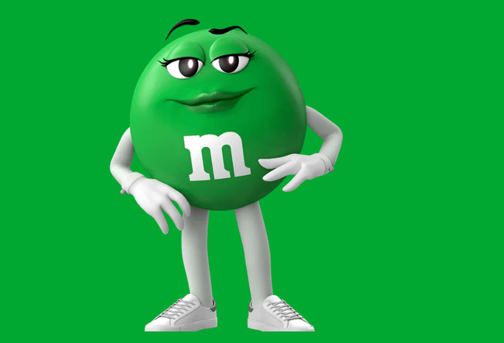 MMs green character design