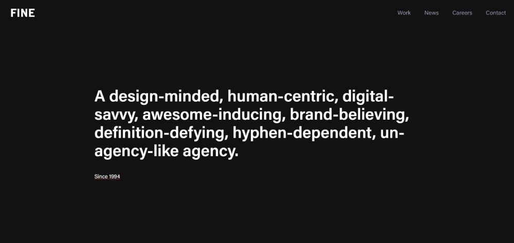 fine branding agency website