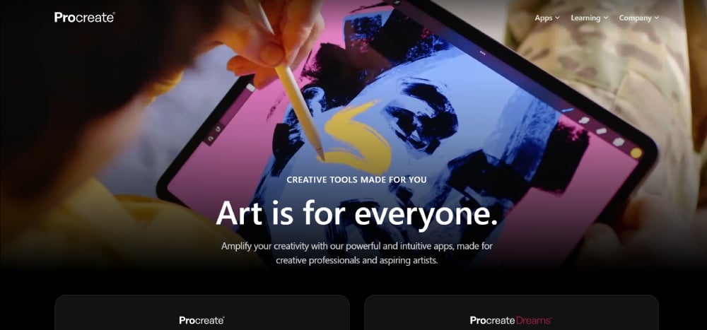 procreate web page