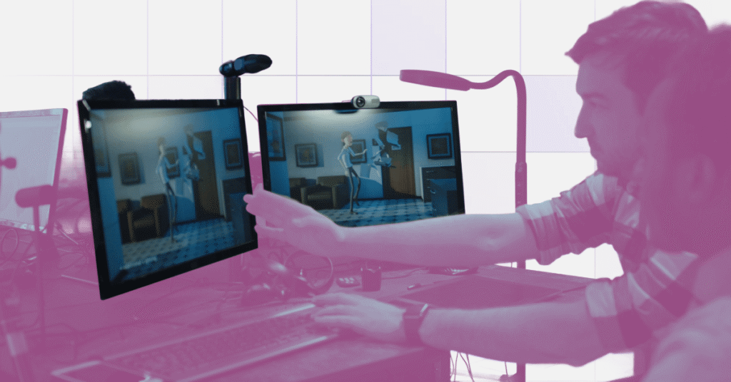 designer creating animated advertisements