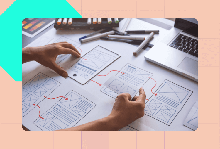 mobile app design services wiireframing