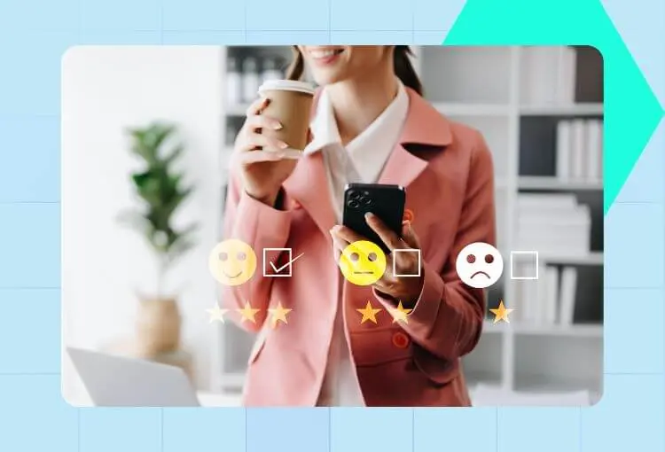 woman with coffee cup, digital design service
