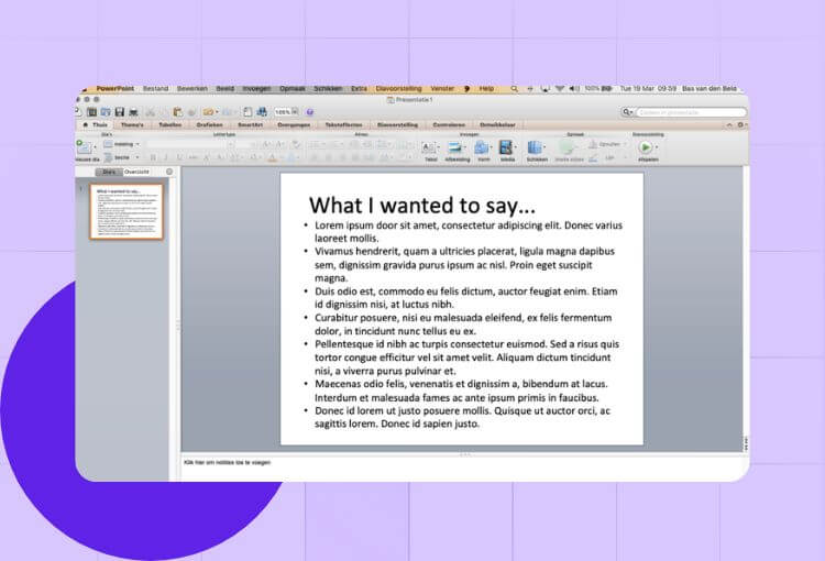 PowerPoint slides too much text