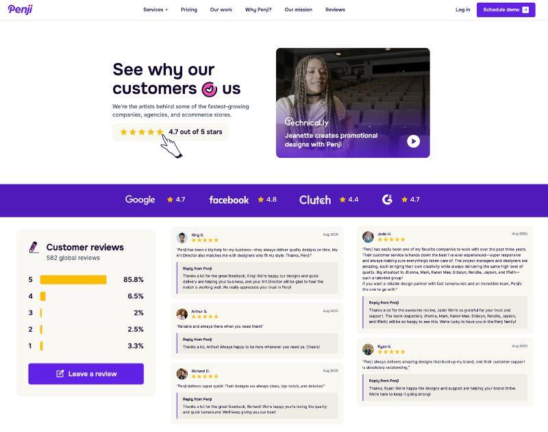 brand design services Penji reviews