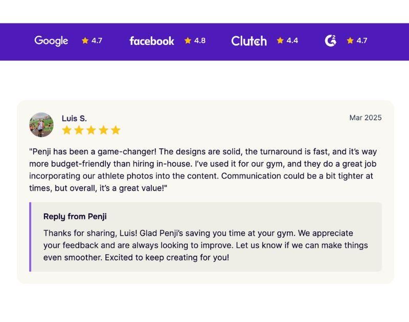 Outsourcing graphic design Penji review
