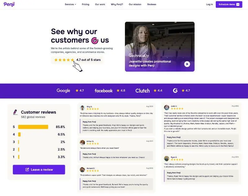 presentation design service Penji reviews