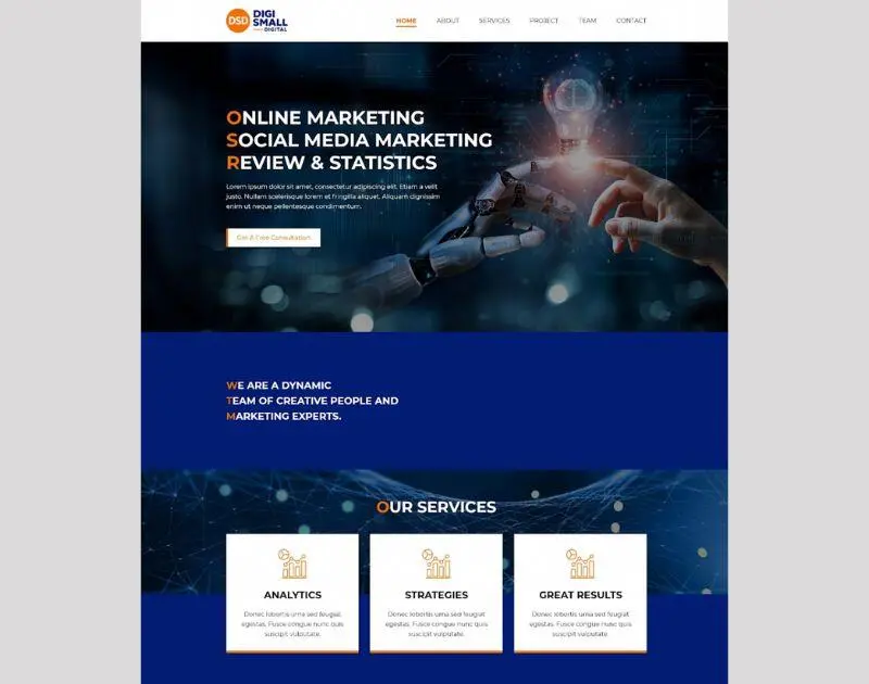 landing page design services Penji example