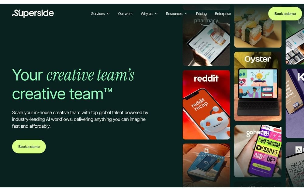 Penji vs. Superside Superside website