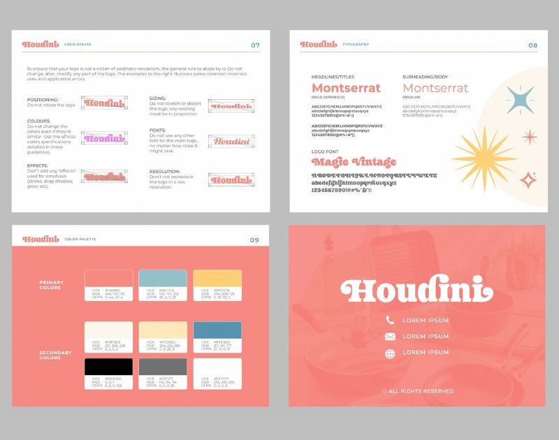 brand design services Houdini designed by Penji