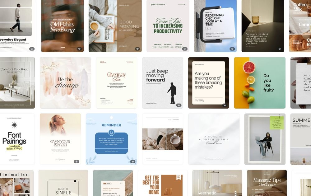 brand design services Canva minimalist templates