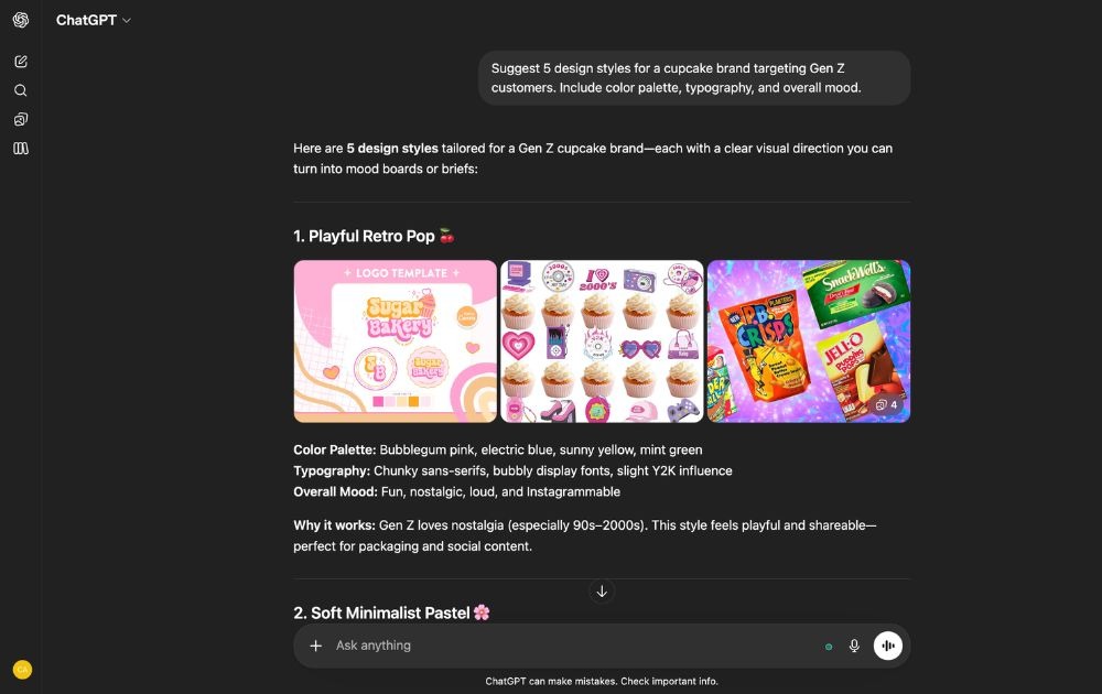 The Perfect Design Blend: Human Creativity + AI in Graphic Design brainstorming using ChatGPT