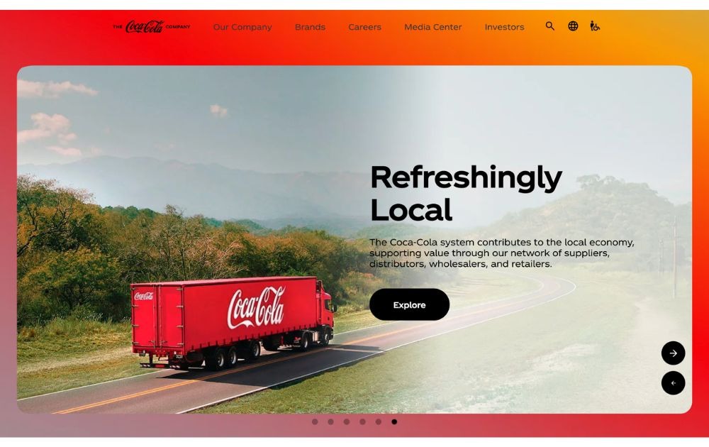 graphic design services for business Coca-Cola example